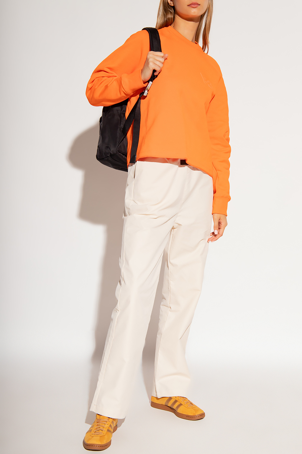 Shirt Y - 3 Yohji Yamamoto - Orange Strappy Knitted T ...